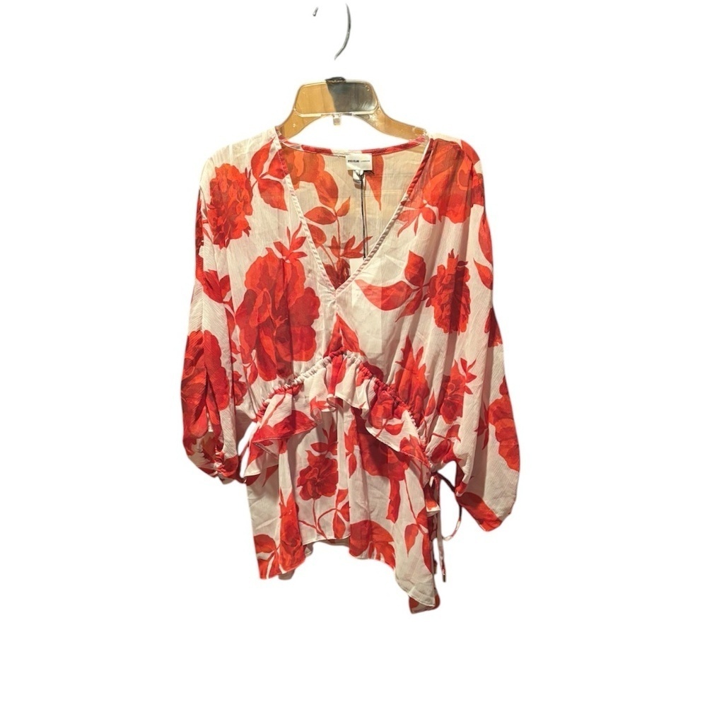 River Island London Ruffle Tea Blouse Size 8 NWT